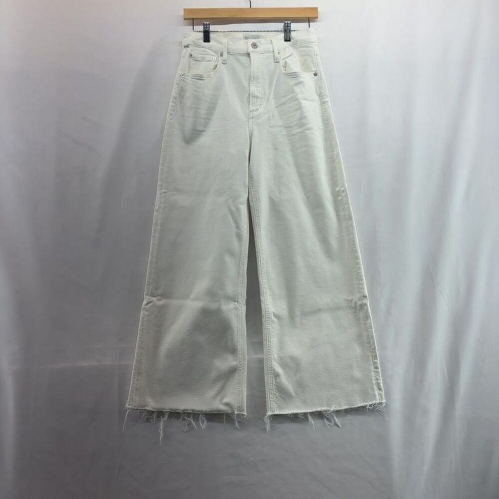 Lyra Crop Wide Leg Pant in Soft White-28" Waist